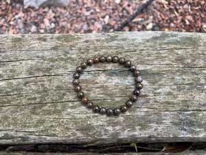 Bracelet élastique Lithothérapie en Bronzite