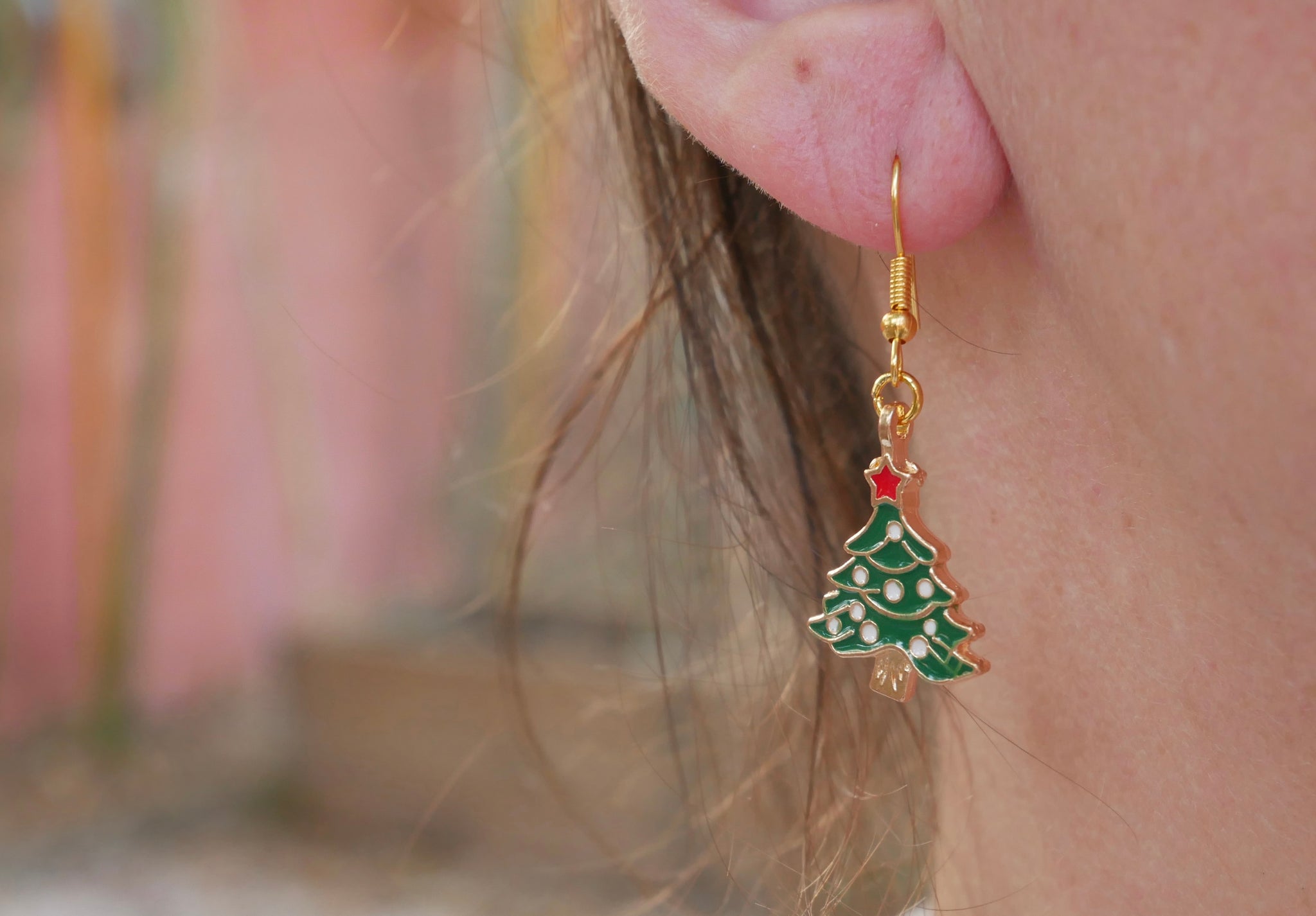 Boucles d'oreilles pendantes Noël